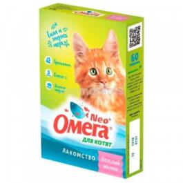60таб Лакомство Омега Neo с Пребиотиком и Таурином для котят
