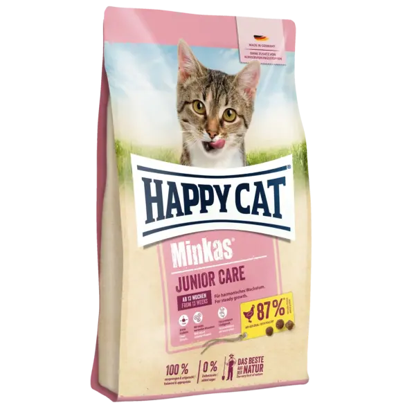 1,5кг Корм HAPPY CAT "Minkas Junior Care" 32/18 для котят