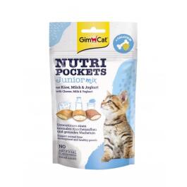 60гр Лакомство GimCat Nutri Pockets Junior Mix для котят (сыр, молоко, йогурт)