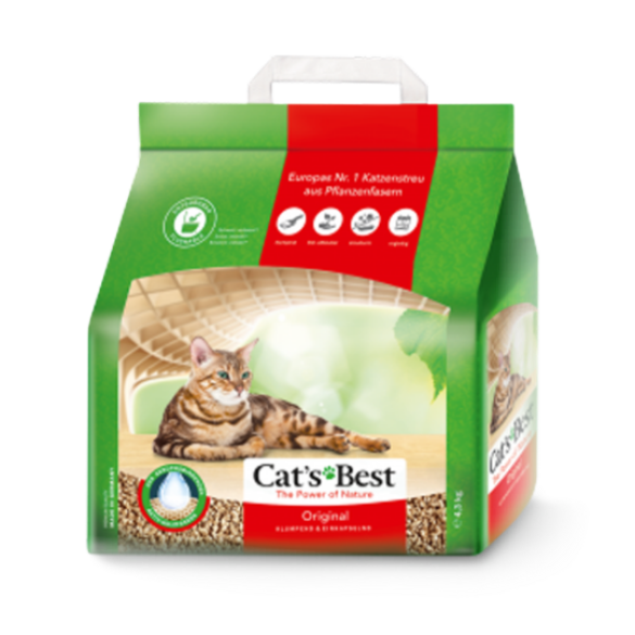 Наполнитель древесный Cat's Best Original 10л (4,3кг)