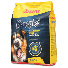 0,9кг Дрессировочные снеки Josera Knuspies для собак из мяса Утки