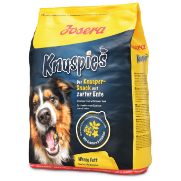 0,9кг Дрессировочные снеки Josera Knuspies для собак из мяса Утки