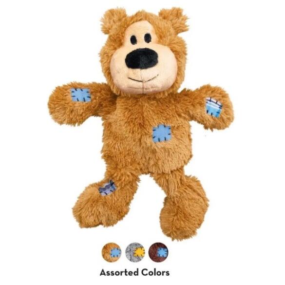 Игрушка KONG Toy Dog Wild Knots Bear  для собак с пищалкой и канатом внутри, M/L