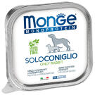 150гр Влажный корм Monge Dog Monoprotein SOLO Rabbit монопротеиновый паштет для собак из Кролика