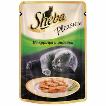 75гр Корм для кошек SHEBA Pleasure Курица/Индейка