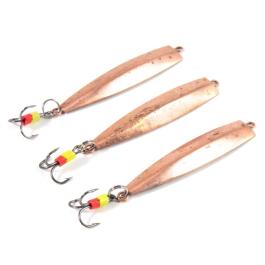 Блесна вертикальная "YAMAN" Пуля c тройником, 25мм, 3,6гр Никель/Медь