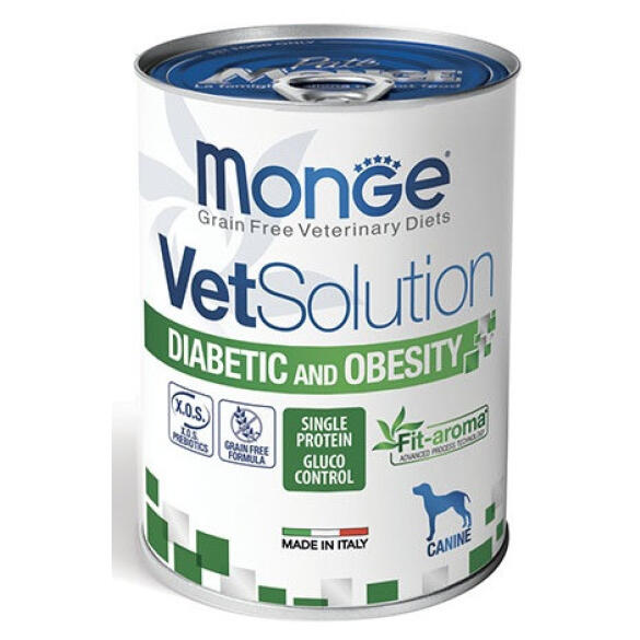 400гр Консервы Monge VetSolution Dog Diabetic & Obesity Вет. диета для собак при ожирении и диабете