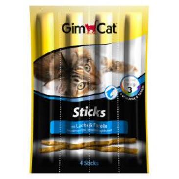 Лакомство GimCat палочки для кошек Форель, Лосось 4шт