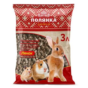 Наполнитель впитывающий для клеток Кошкина Полянка "Лянок" 3л