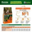 2,5кг Корм Monge Dog BWild Grain Free Adult Duck/Potatoes беззерновой для взрослых собак всех пород с Уткой и картофелем