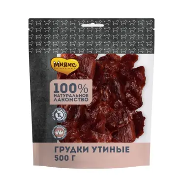 500г Лакомство Мнямс для собак Грудки утиные