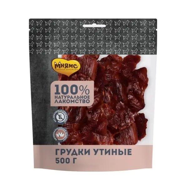 500г Лакомство Мнямс для собак Грудки утиные