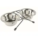 Миска Triol металлическая на подставке, 2шт 0,80л