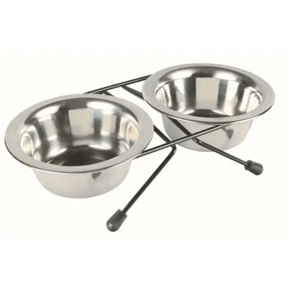 Миска Triol металлическая на подставке, 2шт 0,80л