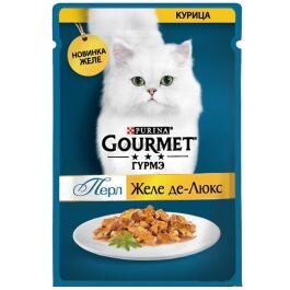 75гр Корм для кошек GOURMET Perle де-люкс желе с Курицей