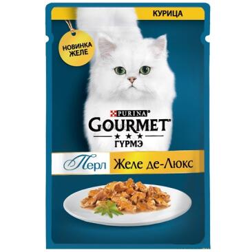 75гр Корм для кошек GOURMET Perle де-люкс желе с Курицей