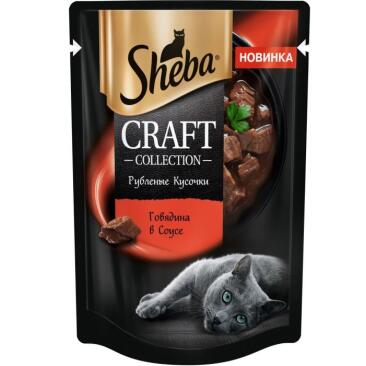 75гр Корм для кошек SHEBA Craft Collection Говядина в соусе