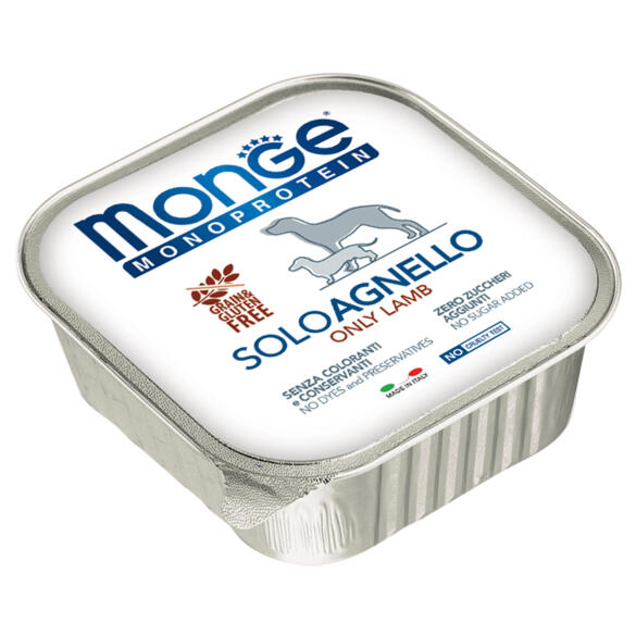 150гр Влажный корм Monge Dog Monoprotein SOLO Lamb монопротеиновый паштет для собак из Ягненка