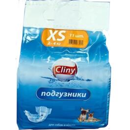 Подгузники Cliny для собак и кошек 2-4кг размер XS 1шт