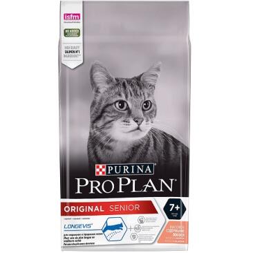 400гр Корм PRO PLAN  Adult +7  Лосось для взрослых котов старше 7 лет