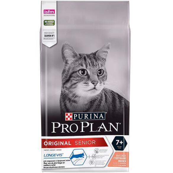400гр Корм PRO PLAN  Adult +7  Лосось для взрослых котов старше 7 лет