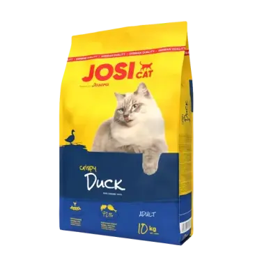 18кг Корм JosiCat Crispy Duck (Adult 27/9) полнорационный корм для взрослых кошек со вкусом Утки и Рыбы