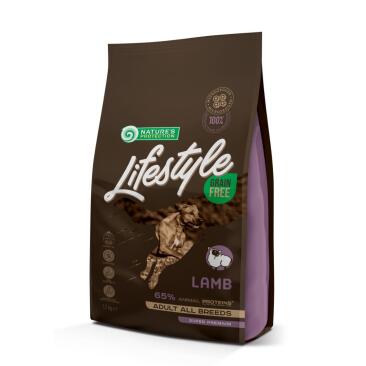 1,5кг Корм Nature's Protection беззерновой NP Lifestyle Grаin Free Lamb для собак всех пород с мясом ягненка