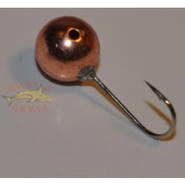 Мормышка вольфрамовая с отверстием ""Шар"" 6,0мм, медь, 2,10гр