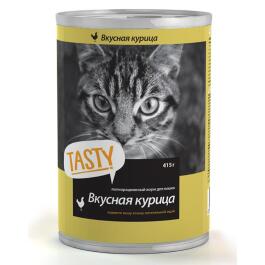 415гр Корм TASTY для кошек c Курицей в соусе