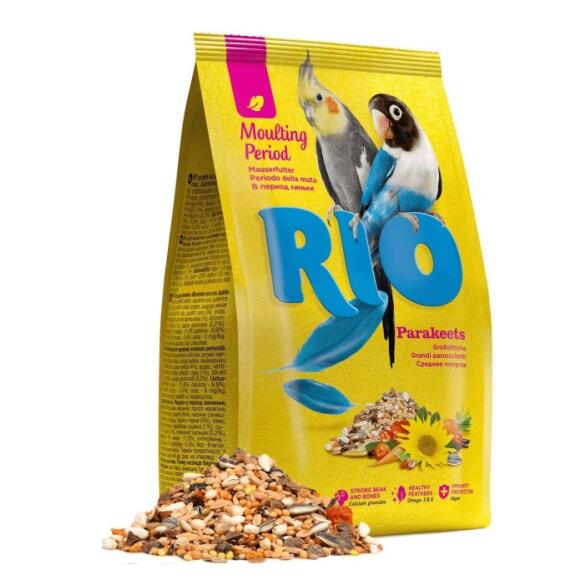 Корм RIO Parakeets для средних попугаев в период линьки, 1кг