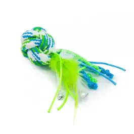 Игрушка для кошек Feline Clean Dental Мячик из каната, ленты и перья