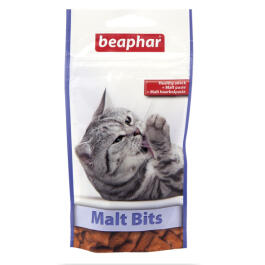 35гр Лакомство Beaphar Malt Bits Подушечки для выведения шерсти