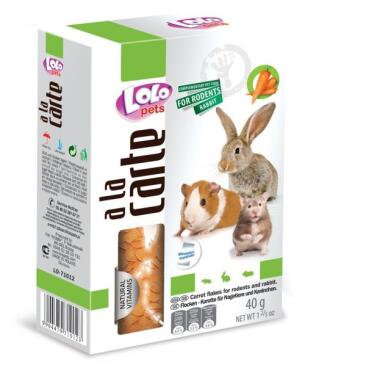 40гр Лакомство Морковные хлопья Lolo Pets A la Carte для грызунов
