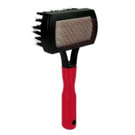 Мягкая щетка-пуходерка TRIXIE для ухода за шерстью двусторонняя 10*17см