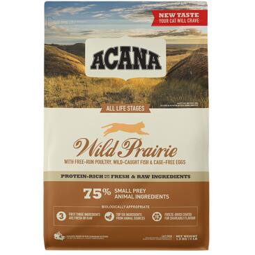 4,5кг Корм ACANA WILD PRAIRIE CAT беззерновой для кошек и котят с Птицей и рыбой