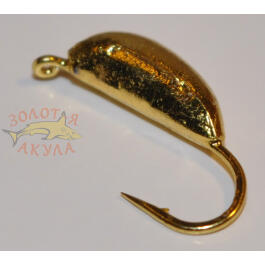 Мормышка вольфрамовая с ушком ""Банан"" 4,0мм, золото, 1,70гр