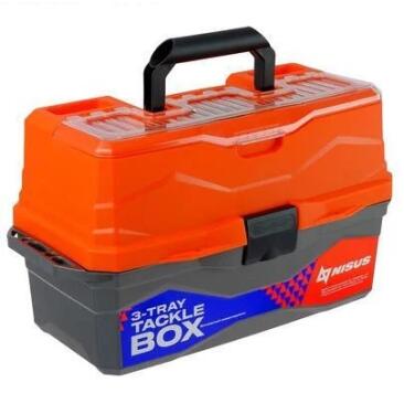 Ящик Tackle Box Nisus для снастей трехполочный, оранжевый