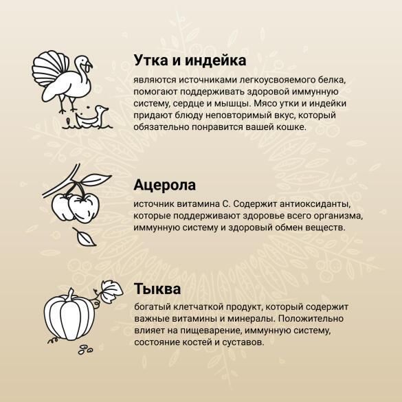 320гр Корм Craftia Harmona Adult Cat беззерновой для взрослых кошек из Утки и индейки