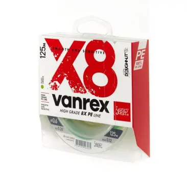 Плетенка Lucky John VANREX x8 BRAID Fluo Green 125м 0.20мм