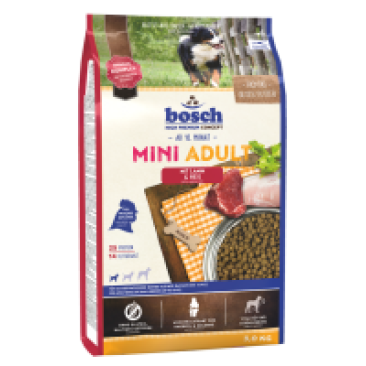 3кг Корм Bosch Adult Mini Lamb&Rice для собак маленьких пород с Ягненком и Рисом