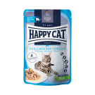 85гр Корм влажный HAPPY CAT Culinary Meat in Sauce QuellwasserForelle для кошек с Форелью