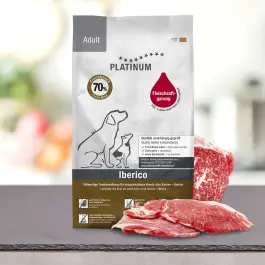 Корм в развес Platinum Iberico & Greens для взрослых собак с Иберийской свининой и зеленью, 1кг