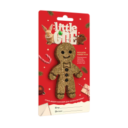 45гр Лакомство Little One Человечек Пряня из ароматных луговых трав с добавлением полезных ягод для хомяков, крыс, мышей и песчанок