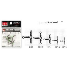 Вертлюг тройной с бусиной Kujira 12/14