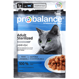 85гр Корм ProBalance Sterilised для стерилизованных кошек