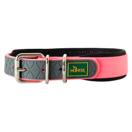 Ошейник HUNTER Collar Convenience Comf для собак 40/S, Неоновый розовый
