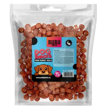 Лакомства в развес BUBU PETS Мини рулетики из кролика и минтая, 1кг