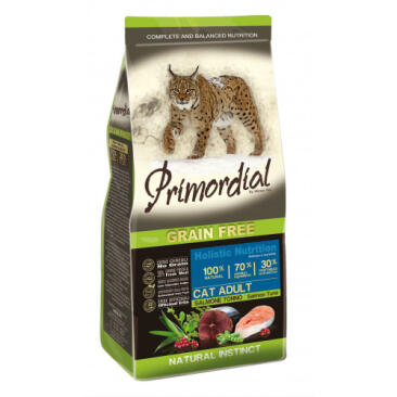 Корм в развес Primordial Cat Adult Salmon&Tuna для взрослых кошек с лососем и тунцом, 1кг