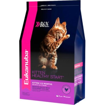 0,4кг Корм Eukanuba CAT Kitten  для котят, беременных и кормящих кошек с Курицей