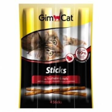 4шт Лакомство GimCat палочки для кошек, Индейка, Кролик